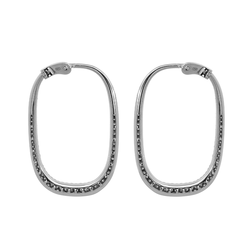 18KT White Gold Diamond Earrings