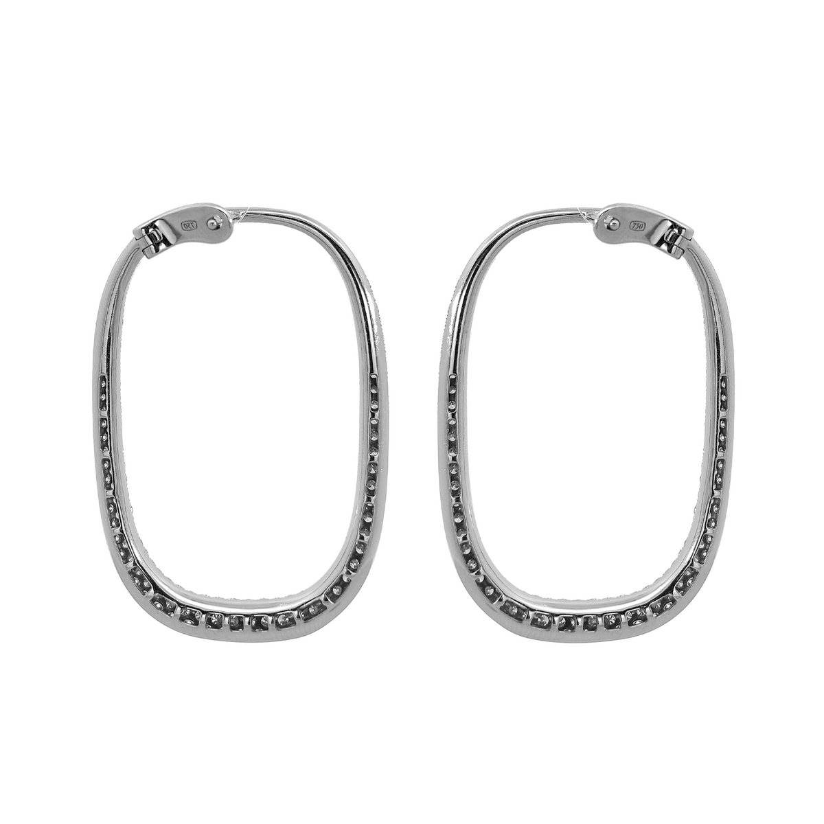 18KT White Gold Diamond Earrings
