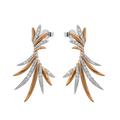 18KT White & Rose Gold Diamond Earrings