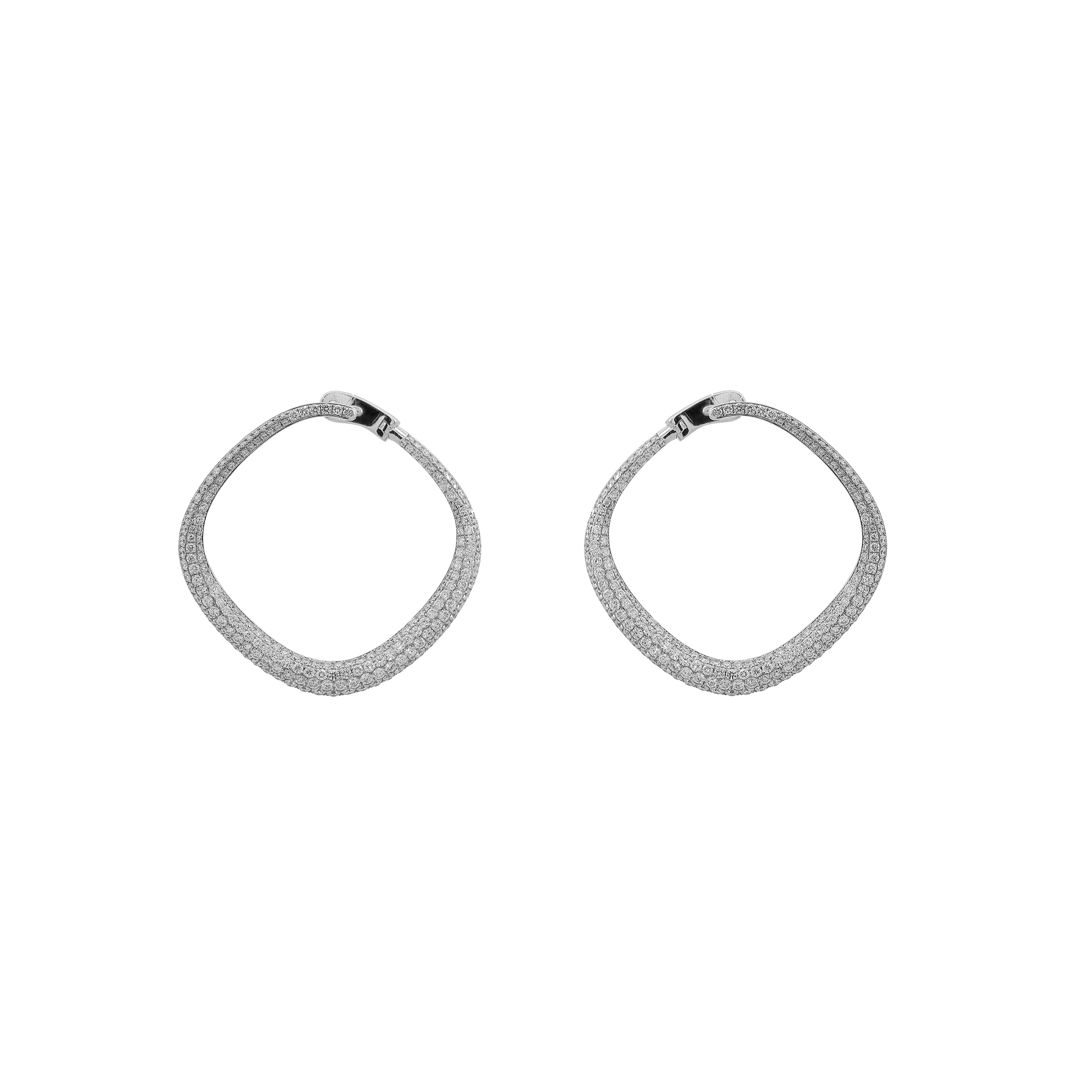 18KT White Gold Diamond Earrings