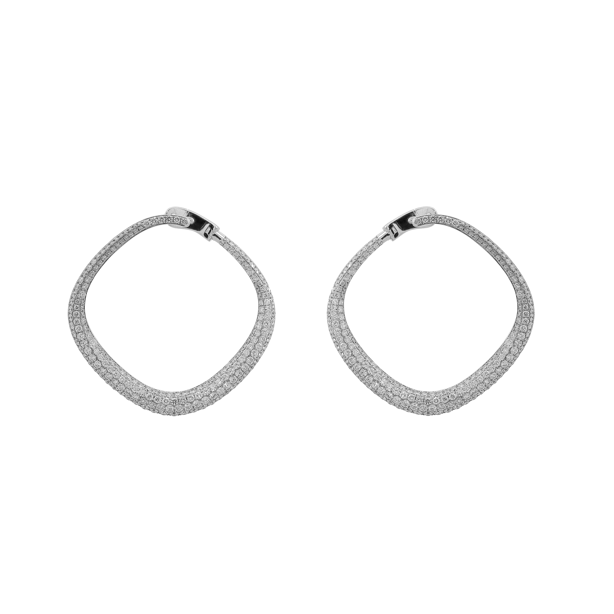18KT White Gold Diamond Earrings