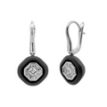 18KT White & Yellow Gold Diamond Earrings
