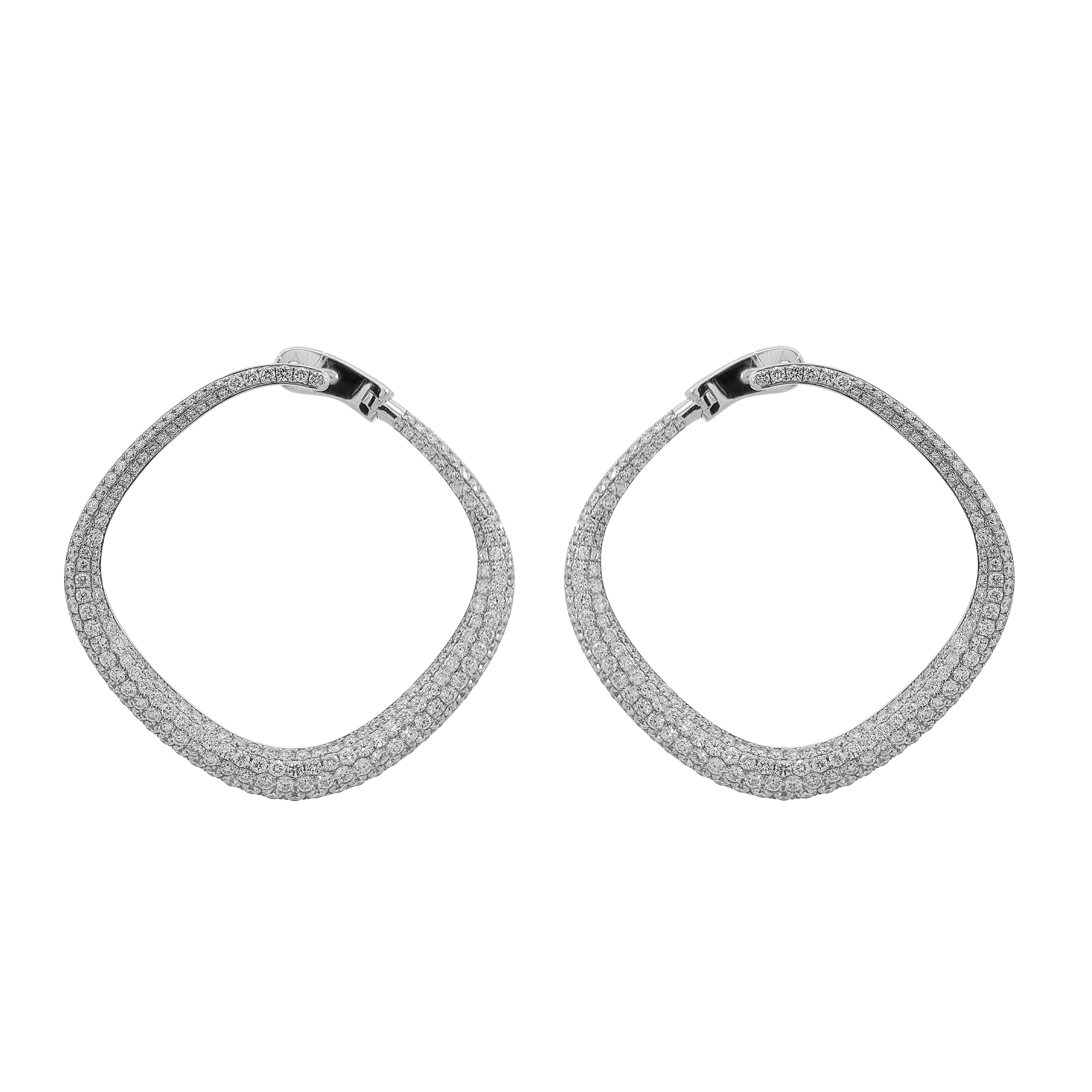 18KT White Gold Diamond Earrings