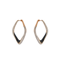 18KT Rose Gold Enamel & Diamond Earrings