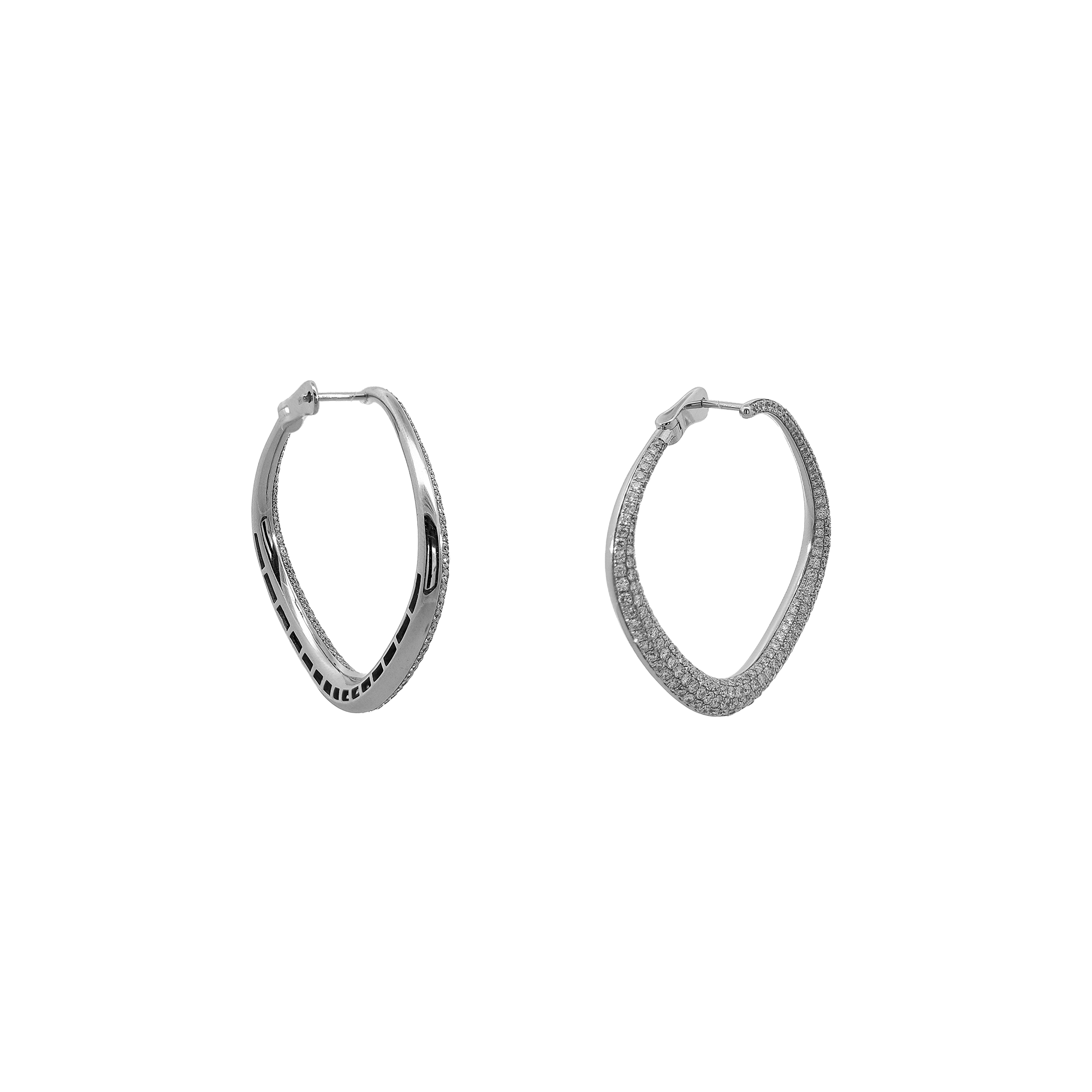 18KT White Gold Diamond Earrings