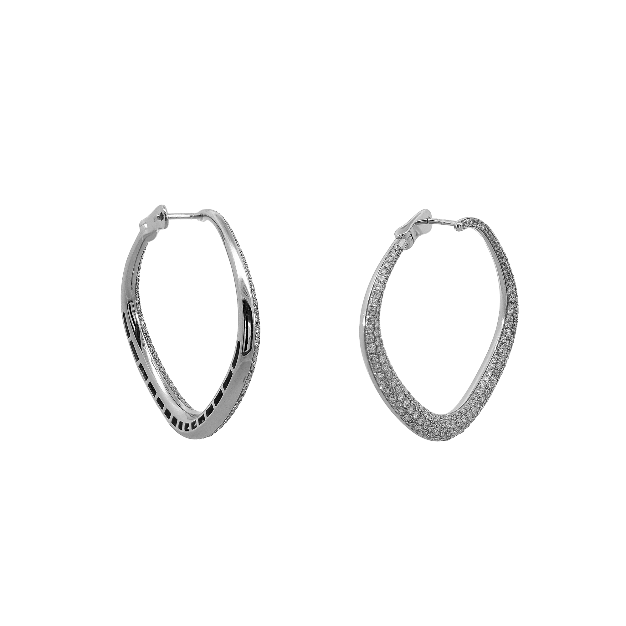 18KT White Gold Diamond Earrings