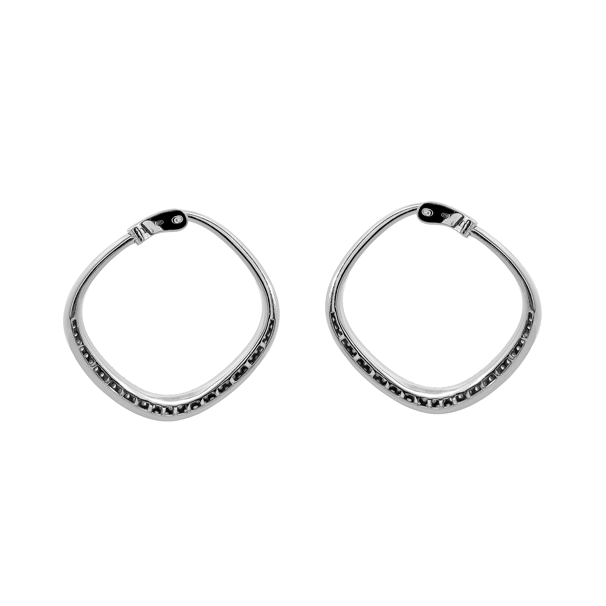 18KT White Gold Diamond Earrings