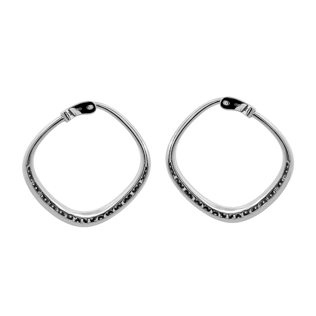 18KT White Gold Diamond Earrings