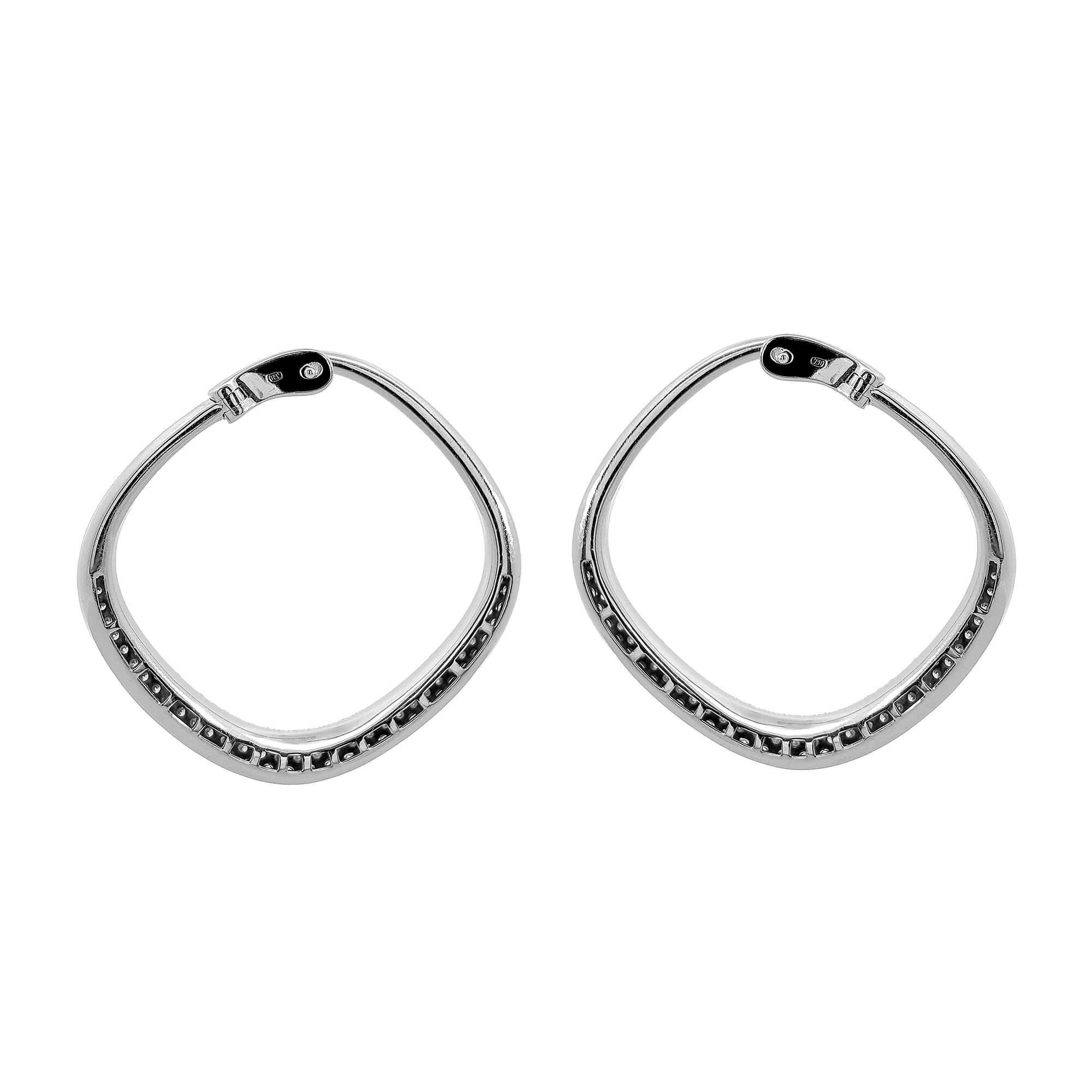 18KT White Gold Diamond Earrings