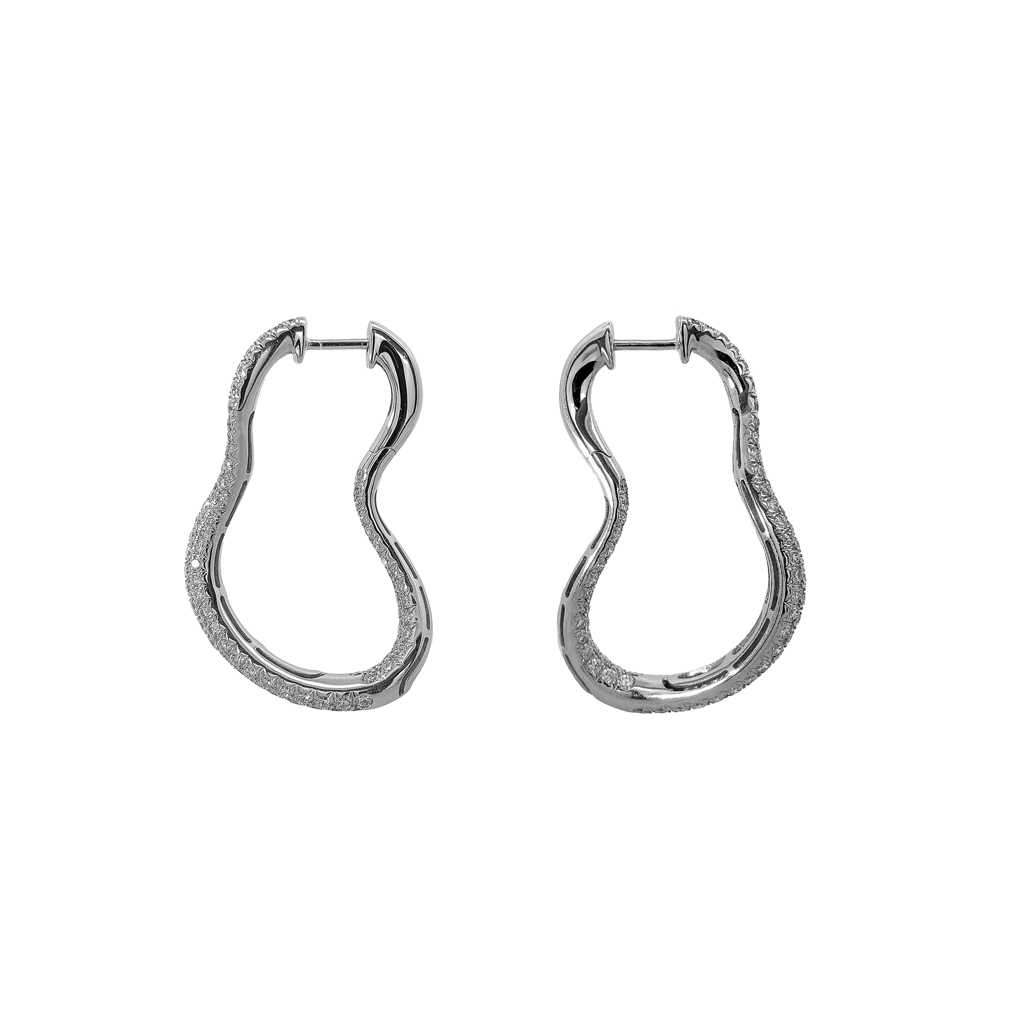 18KT White Gold Diamond Earrings