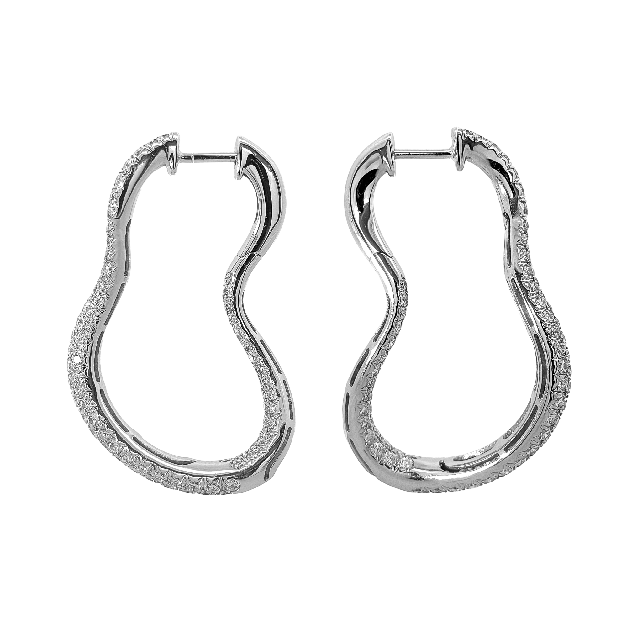 18KT White Gold Diamond Earrings