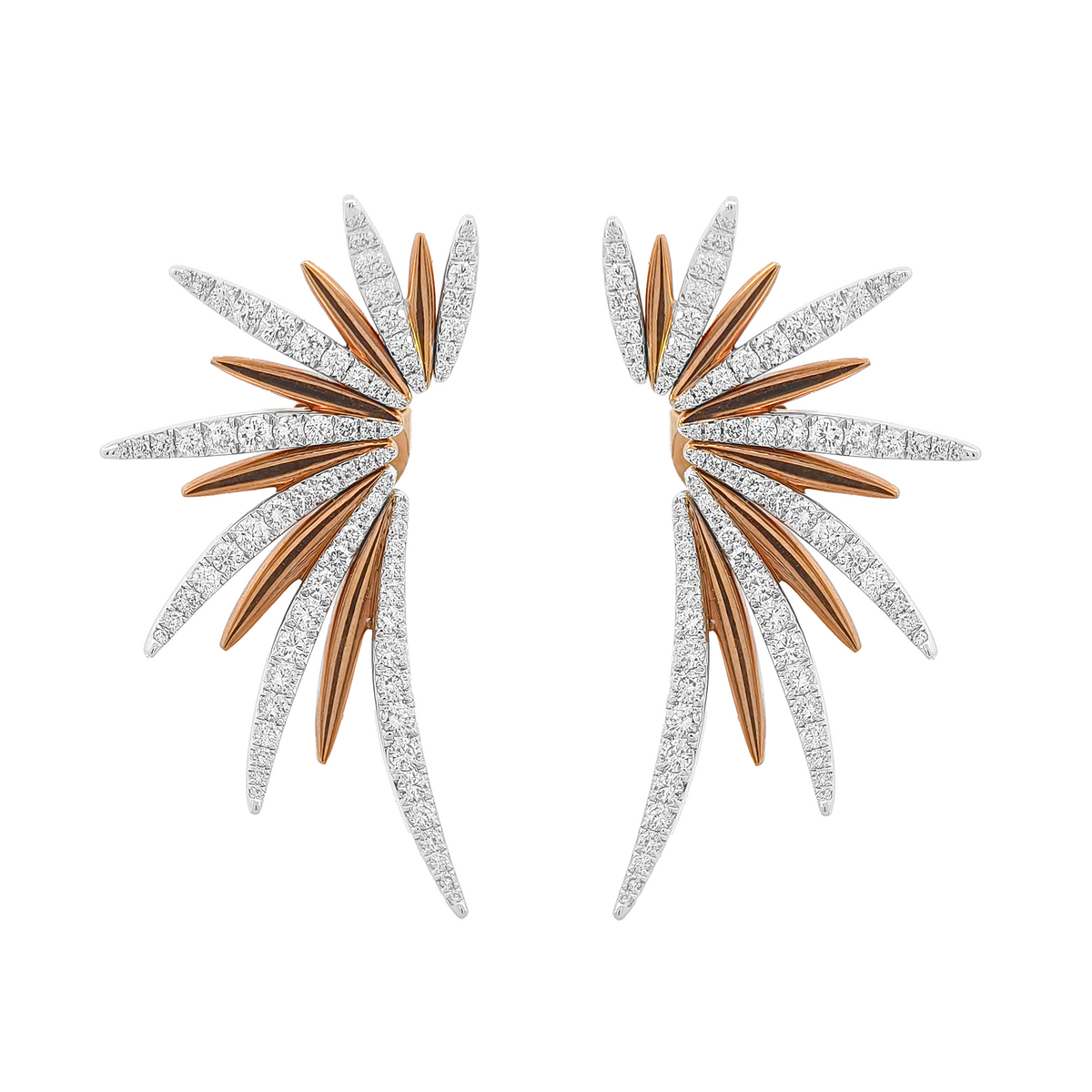 18KT Rose Gold Diamond Earrings