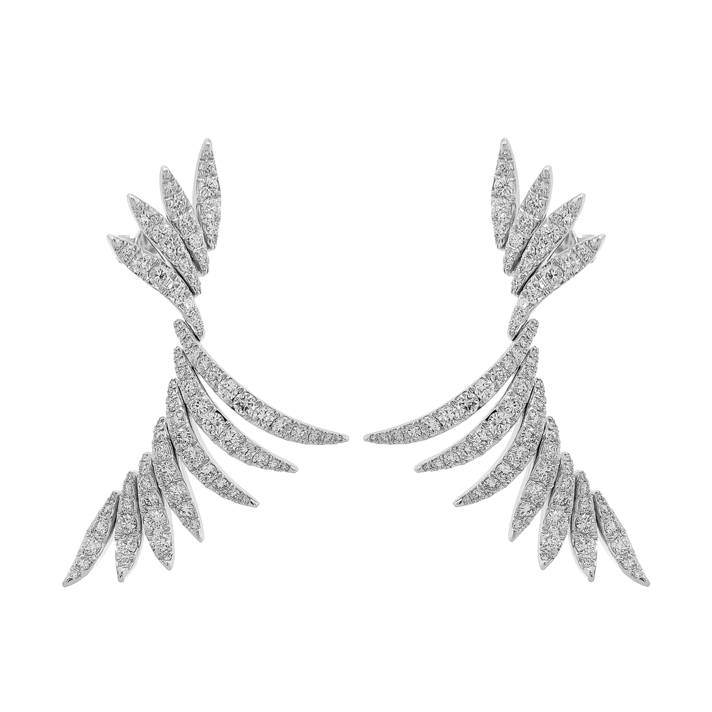18KT White Gold Diamond Earrings