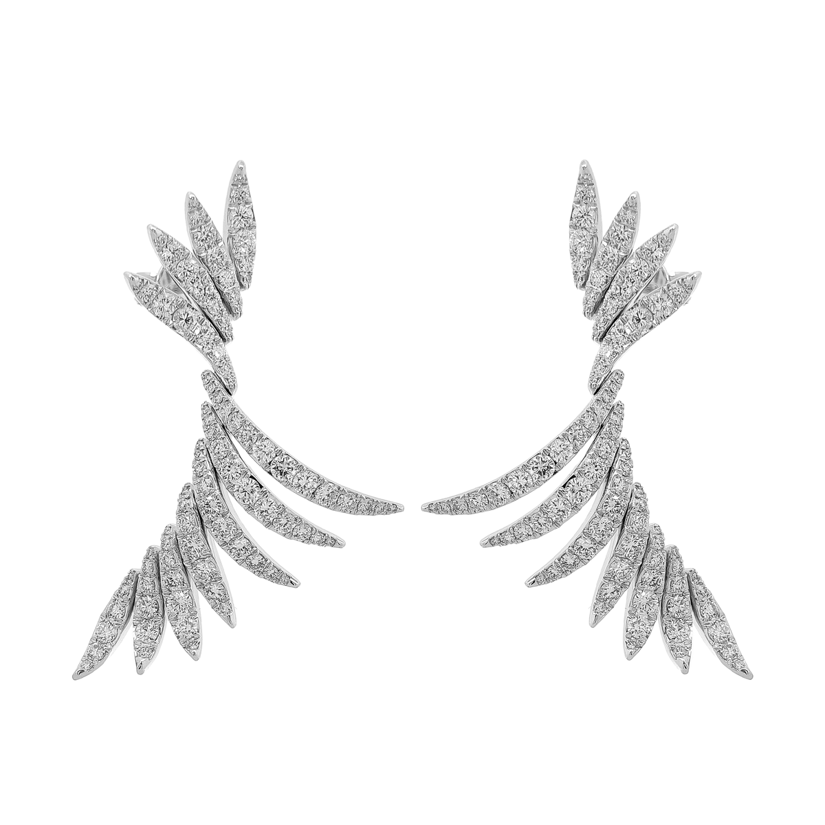 18KT White Gold Diamond Earrings