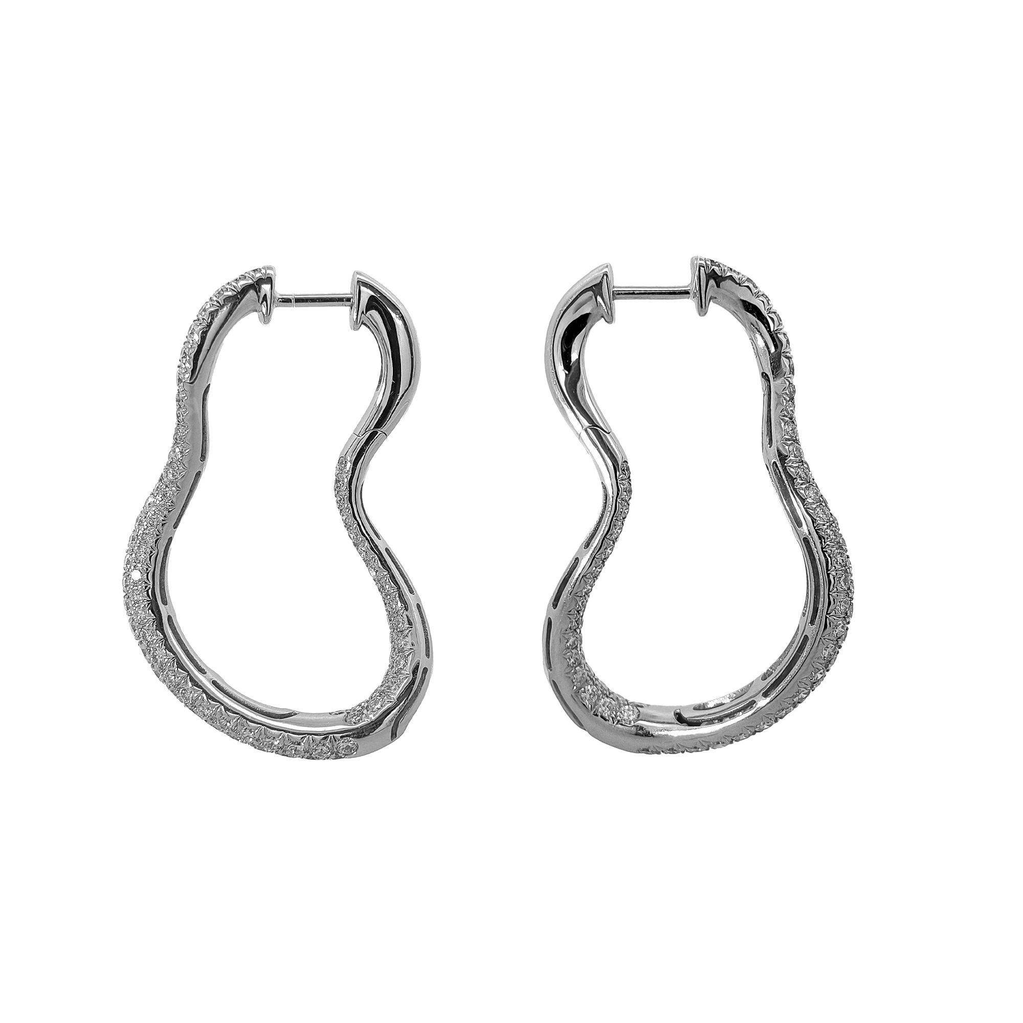 18KT White Gold Diamond Earrings