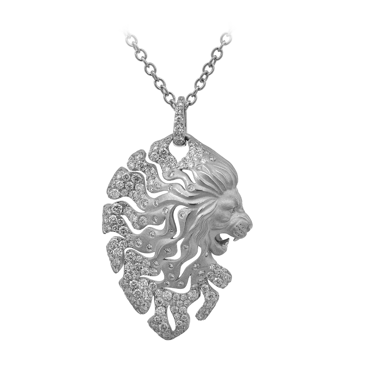 18KT White Gold Diamond Pendant