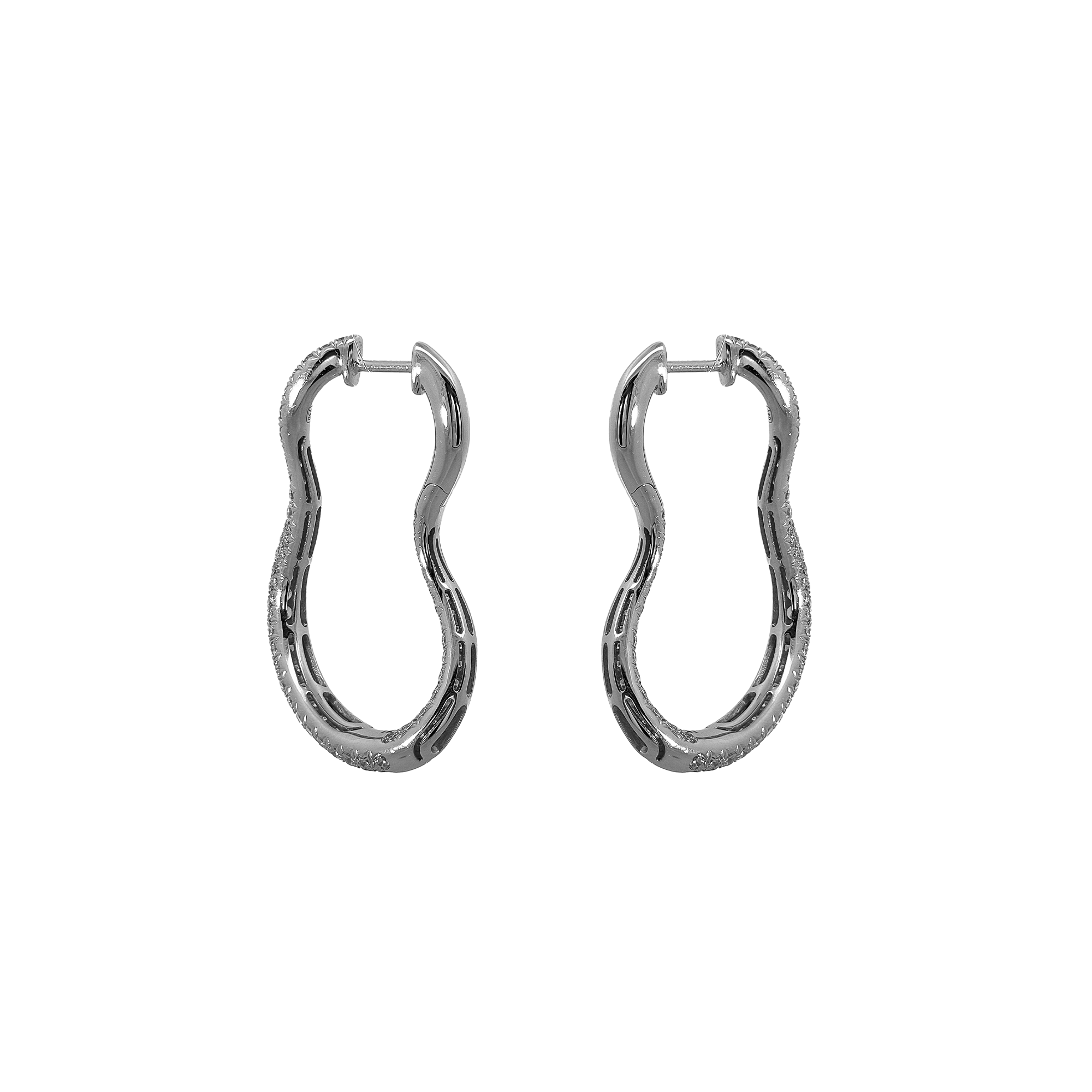 18KT White Gold Diamond Earrings