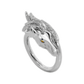 18KT White Gold Horse Ring with Yellow Diamond & Diamonds