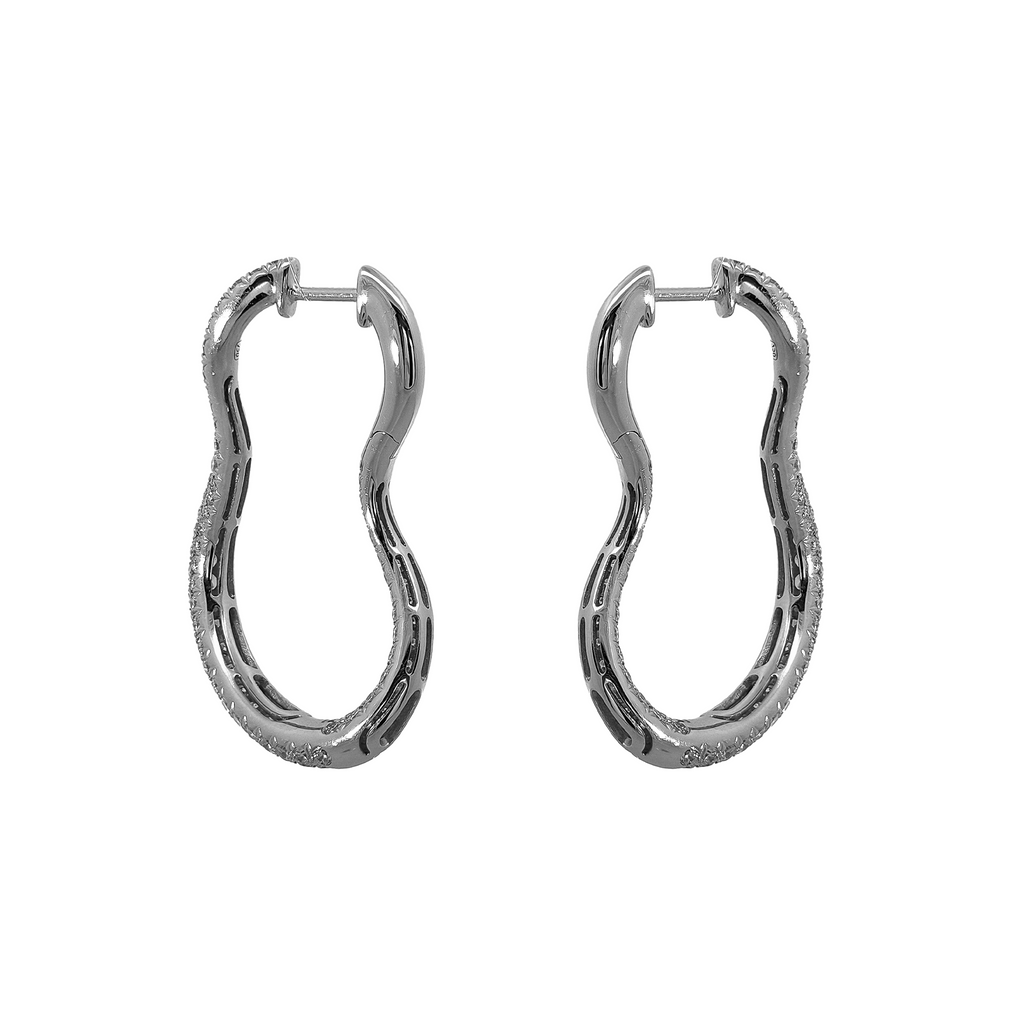 18KT White Gold Diamond Earrings