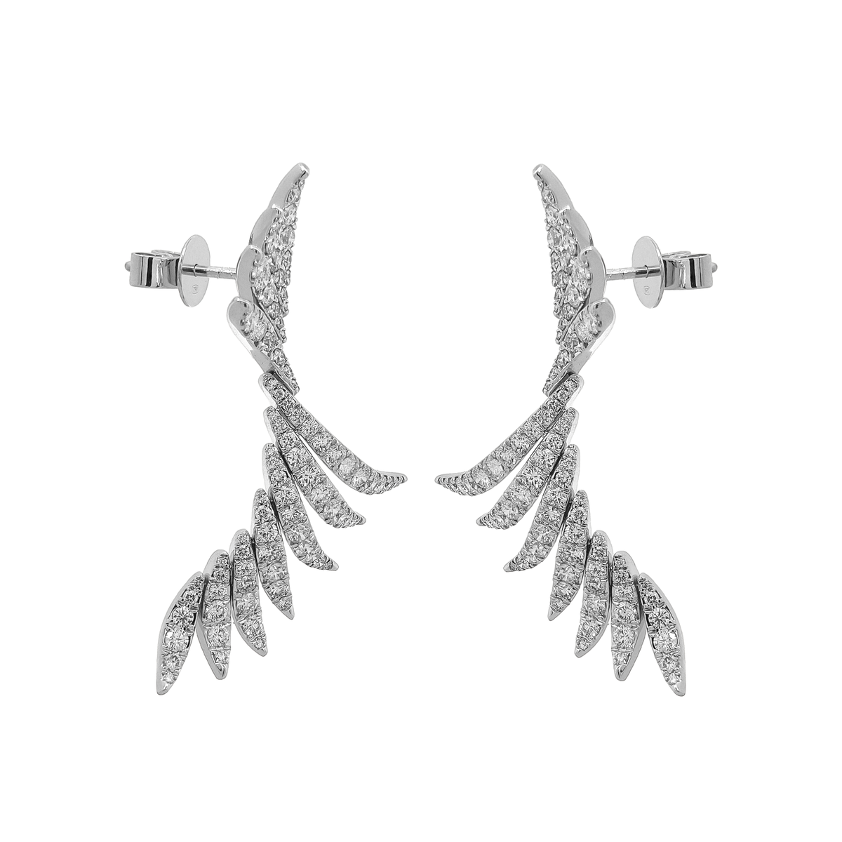 18KT White Gold Diamond Earrings