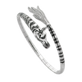 18KT White Gold Zebra Bangle with Tsavorite & Black/White Diamonds