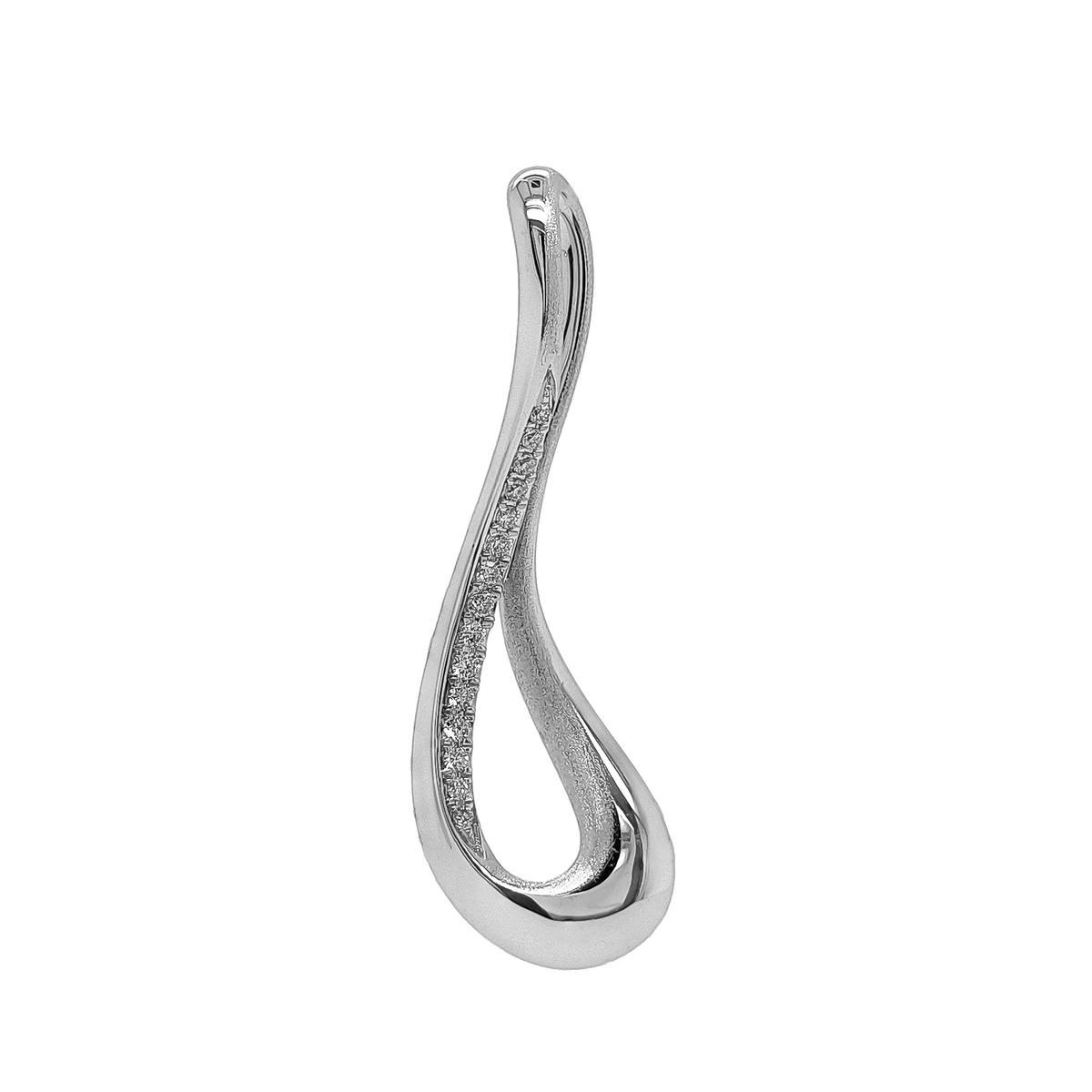 18KT White Gold Diamond Fox Pendant