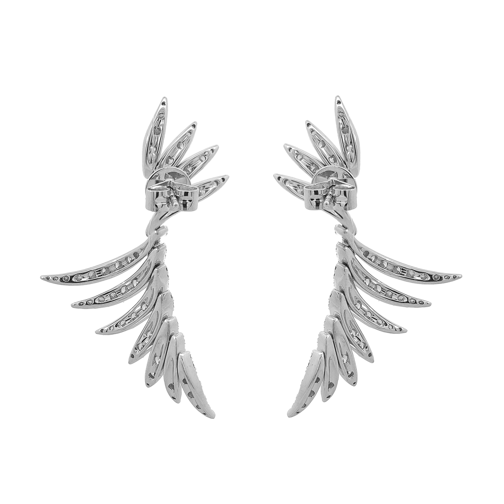 18KT White Gold Diamond Earrings