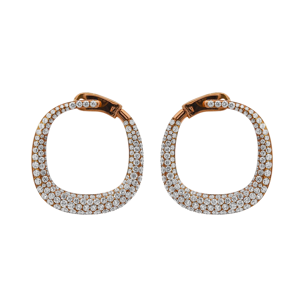 18KT Rose Gold Diamond Earrings