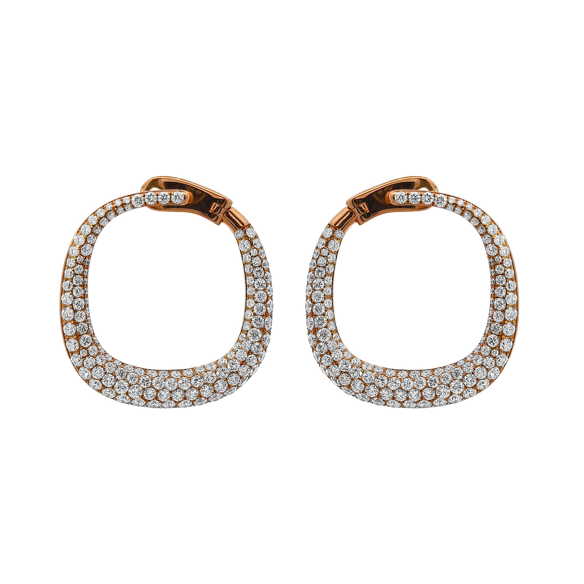 18KT Rose Gold Diamond Earrings