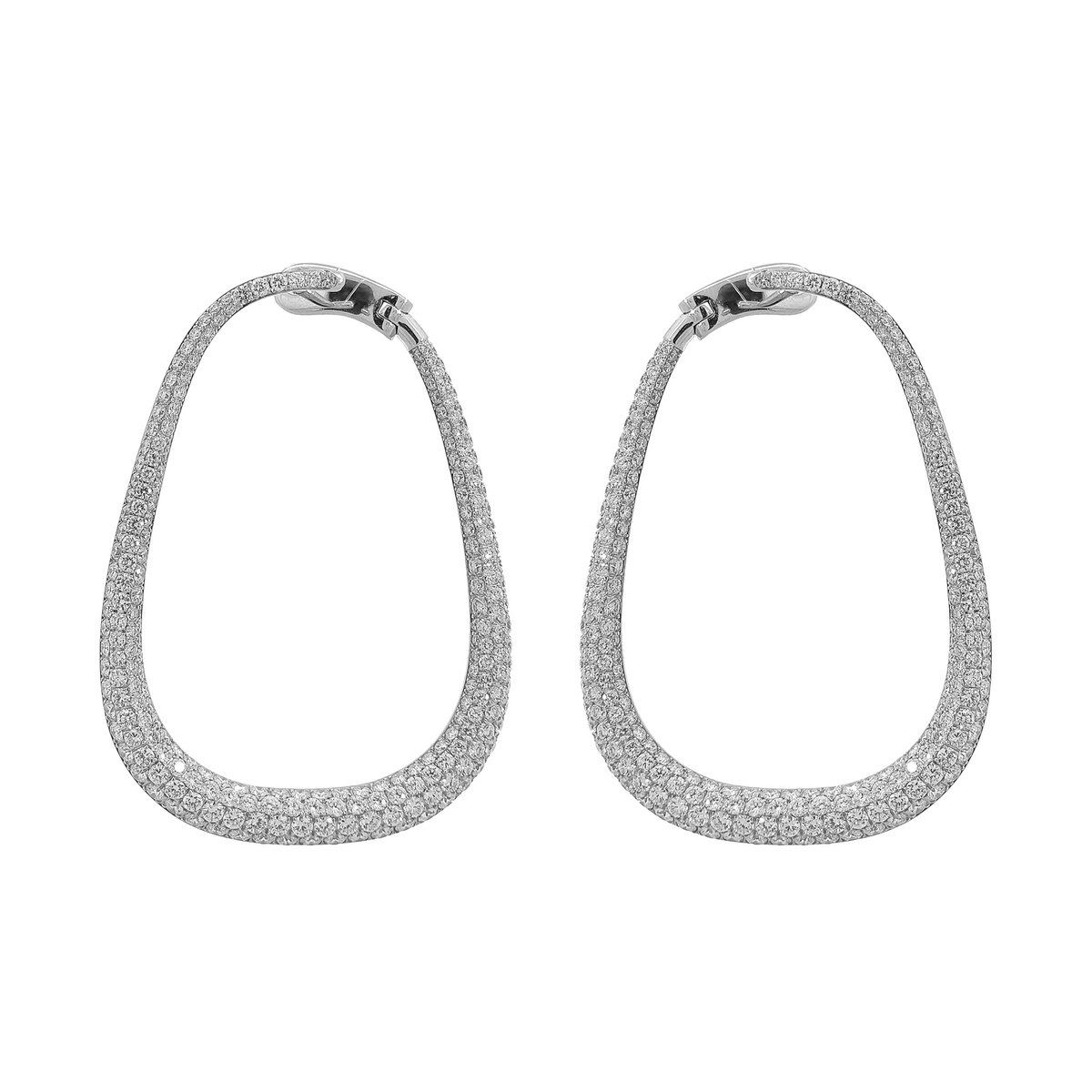 18KT White Gold Diamond Earrings