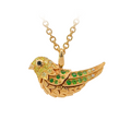 18KT Yellow Gold Bloom Pendant with Tsavorite & Diamonds