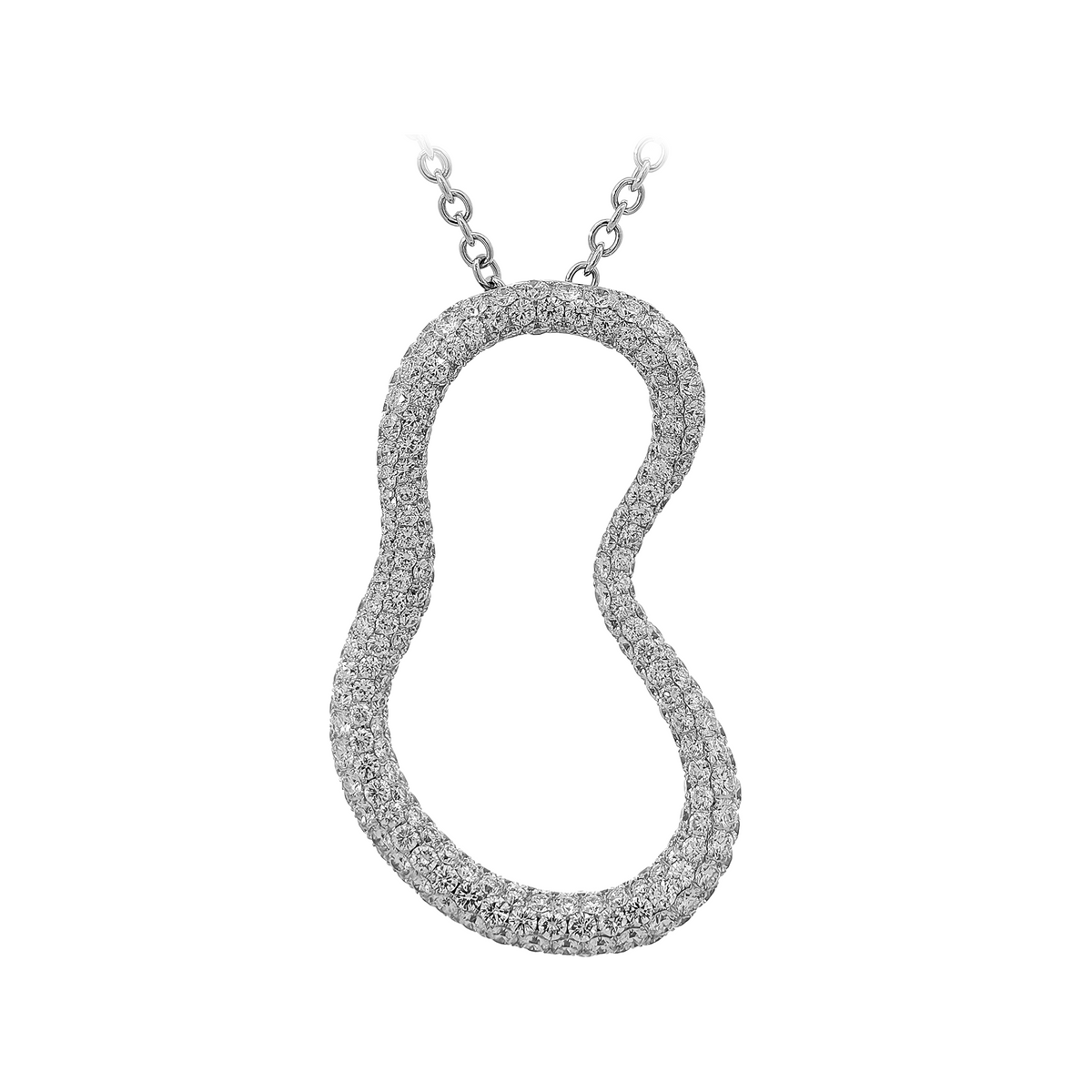 18KT White Gold Diamond Pendant