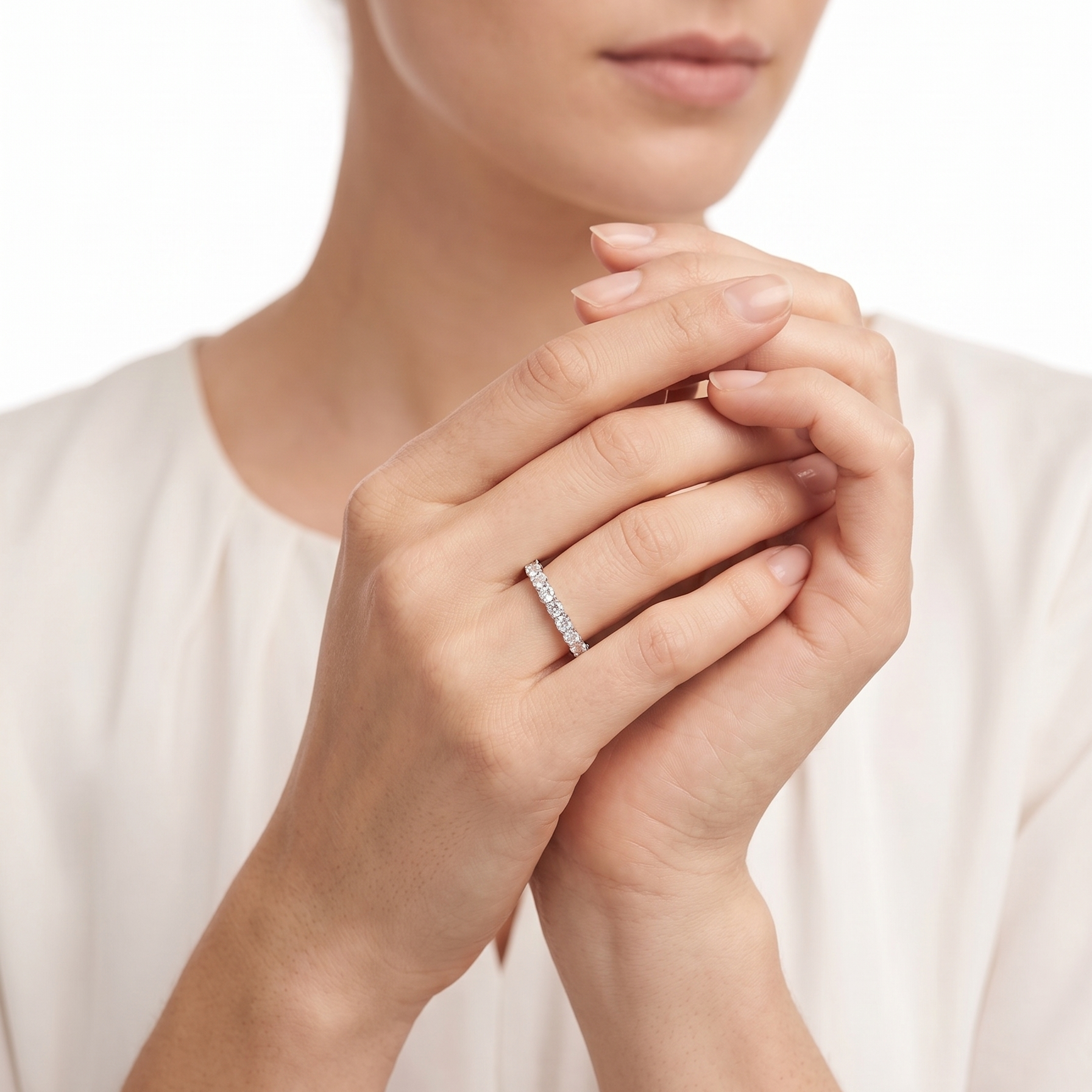 18KT White Gold Diamond  Ring