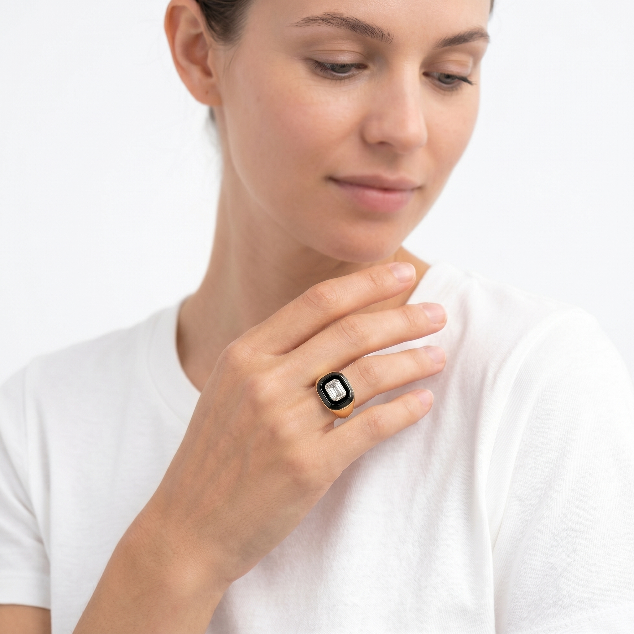 18KT White & Yellow Gold Lab Grown Diamond Ring