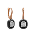 18KT Rose, White & Yellow Gold Diamond Earrings