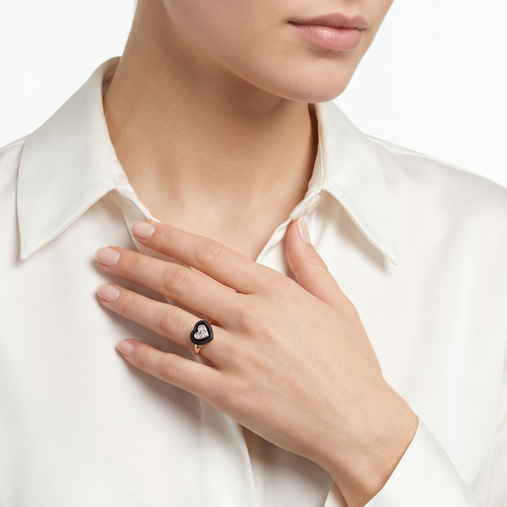 18KT Rose, White & Yellow Gold Diamond Ring