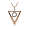 18KT Rose Gold Enamel & Diamond Pendant