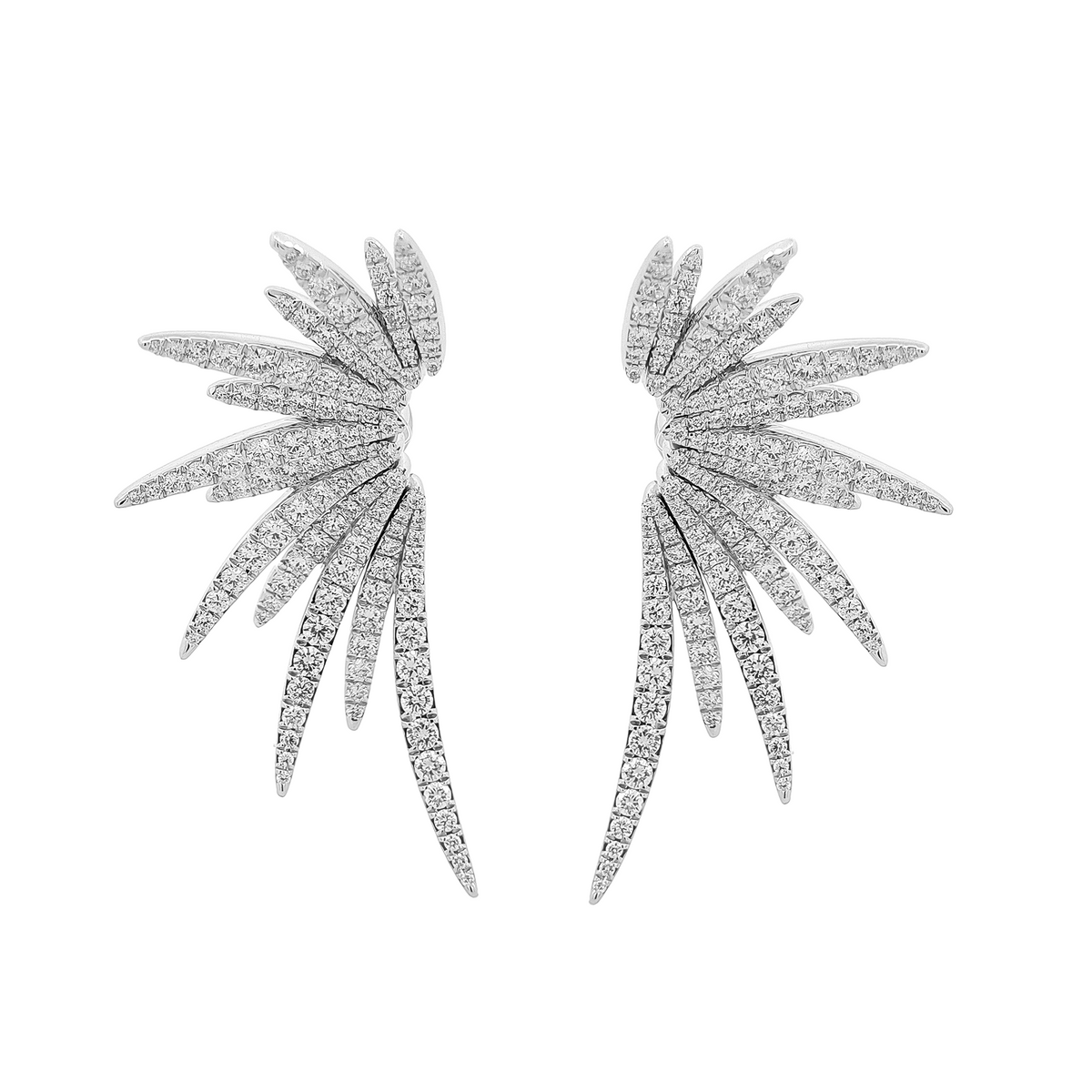 18KT White Gold Diamond Earrings