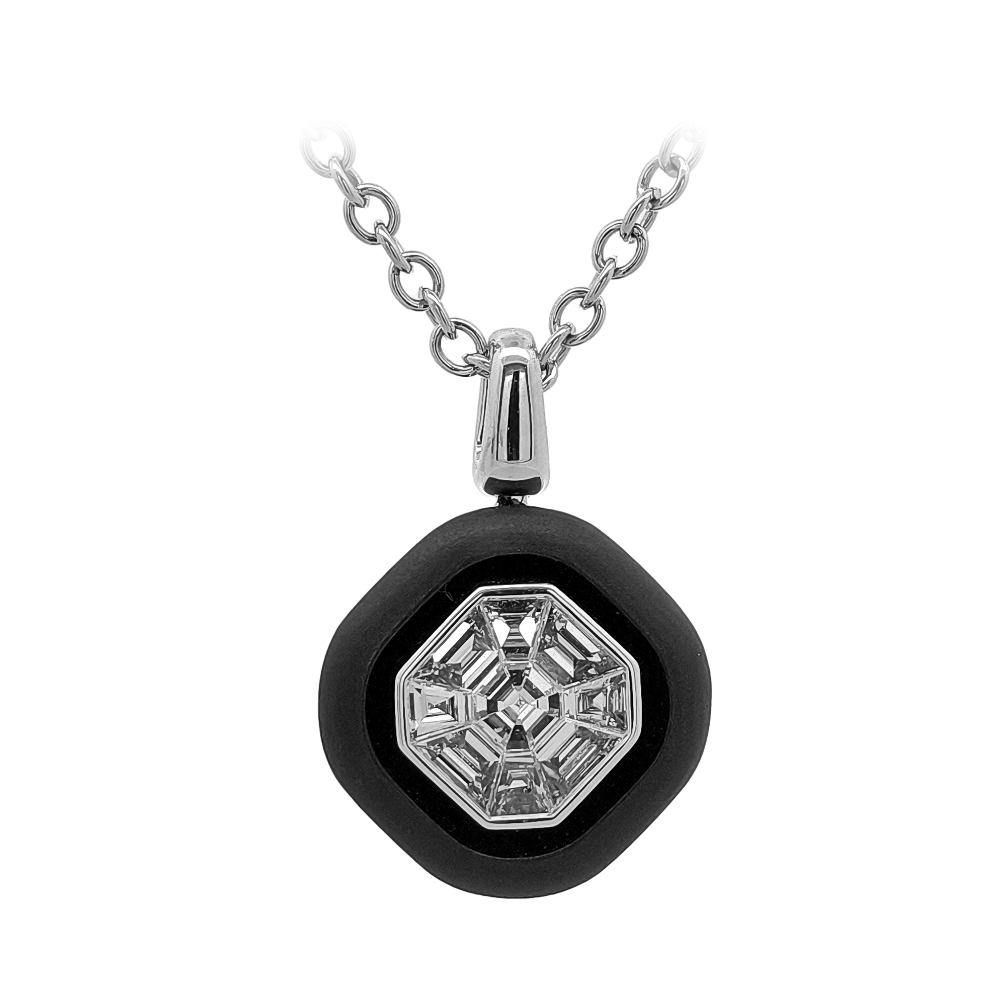 18KT White & Yellow Gold Diamond Pendant