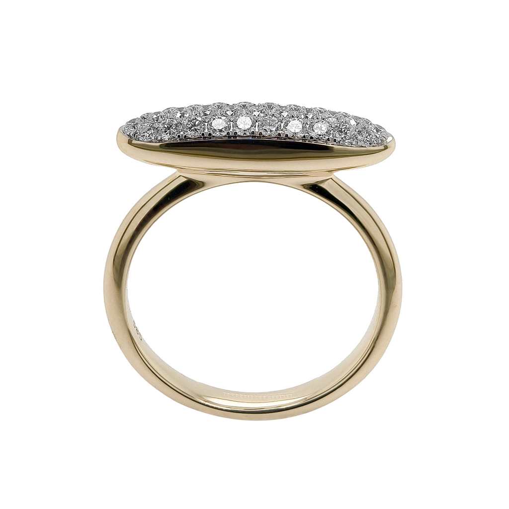 18KT Yellow Gold with White Rhodium Diamond Ring