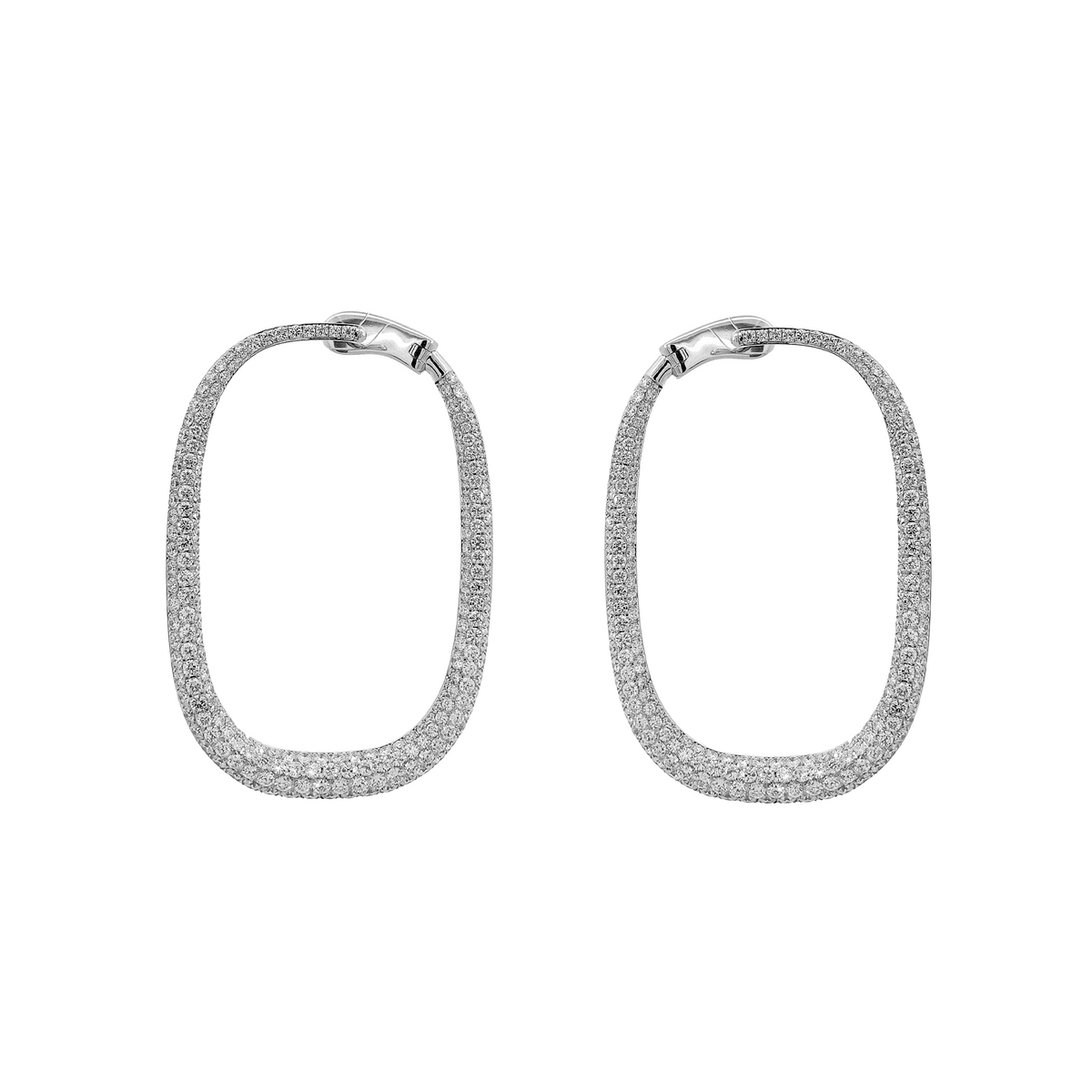 18KT White Gold Diamond Earrings
