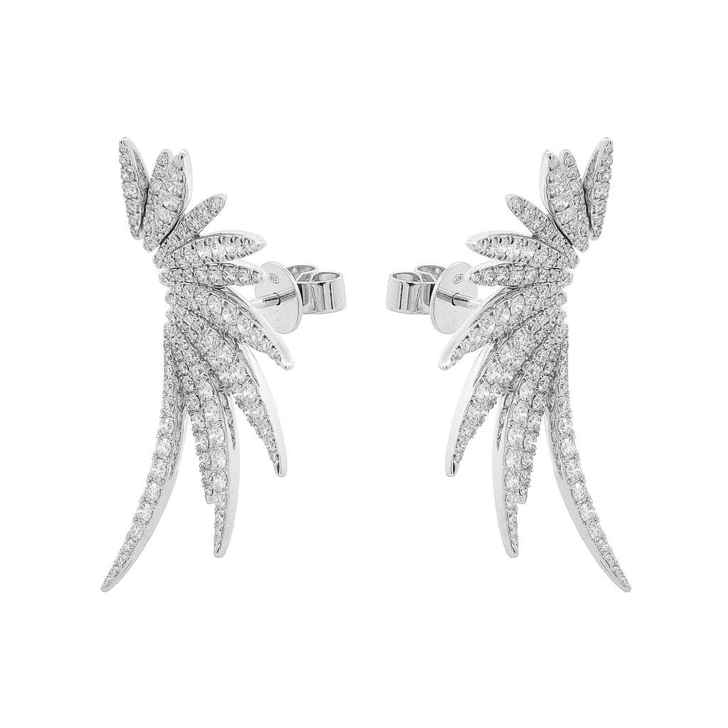 18KT White Gold Diamond Earrings