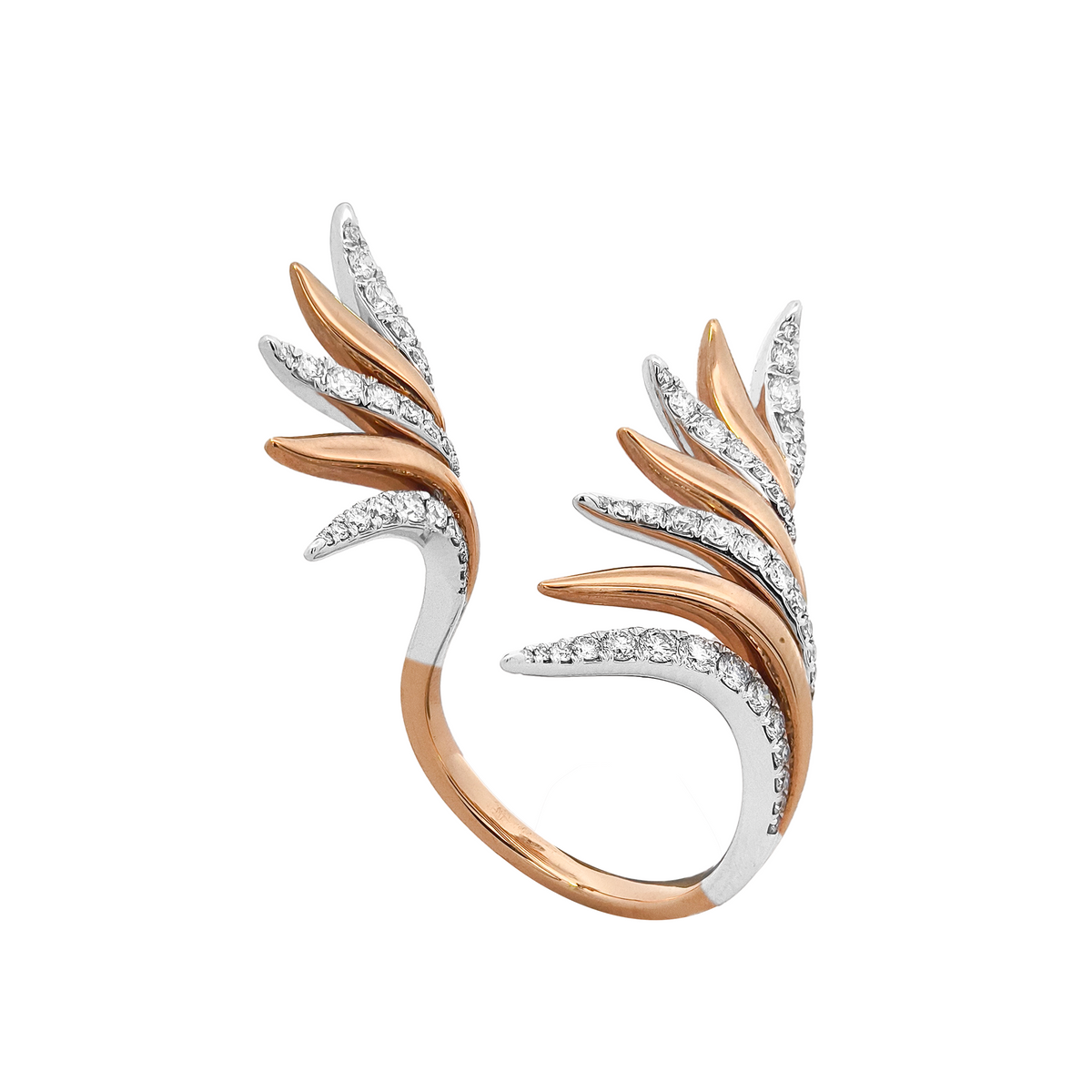 18KT Rose & White Gold Diamond Ring