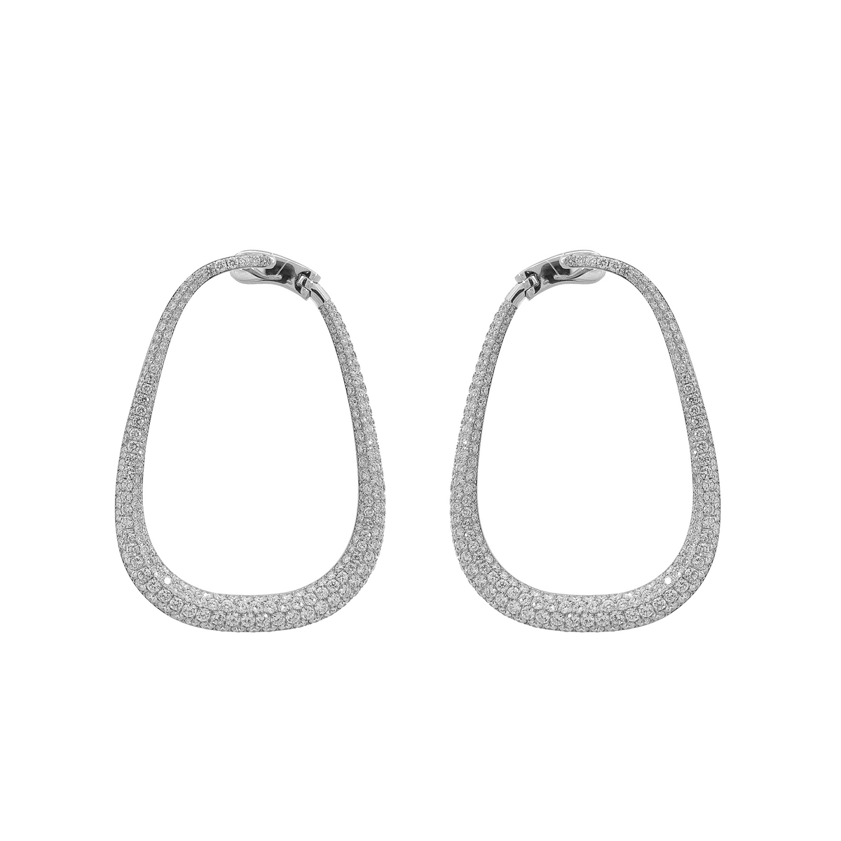 18KT White Gold Diamond Earrings