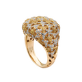 18KT Yellow Gold Yellow Diamond & Diamond Ring