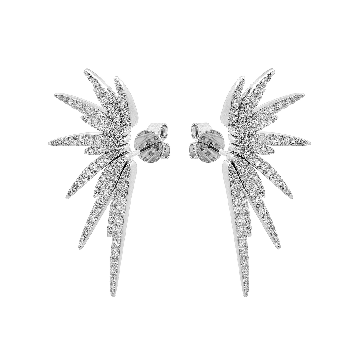 18KT White Gold Diamond Earrings