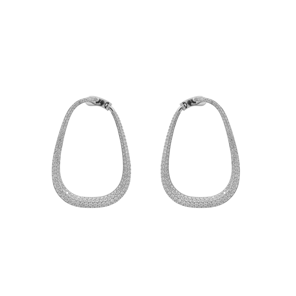 18KT White Gold Diamond Earrings