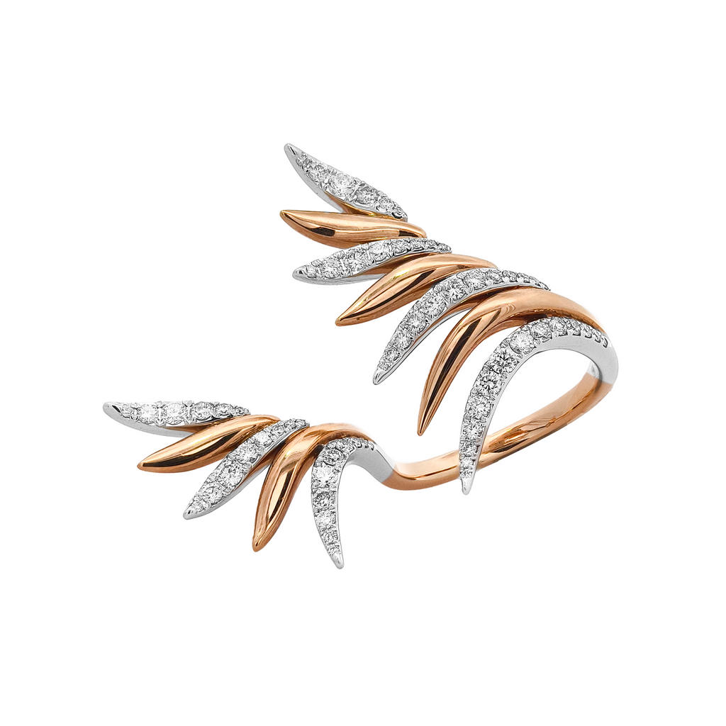 18KT Rose & White Gold Diamond Ring