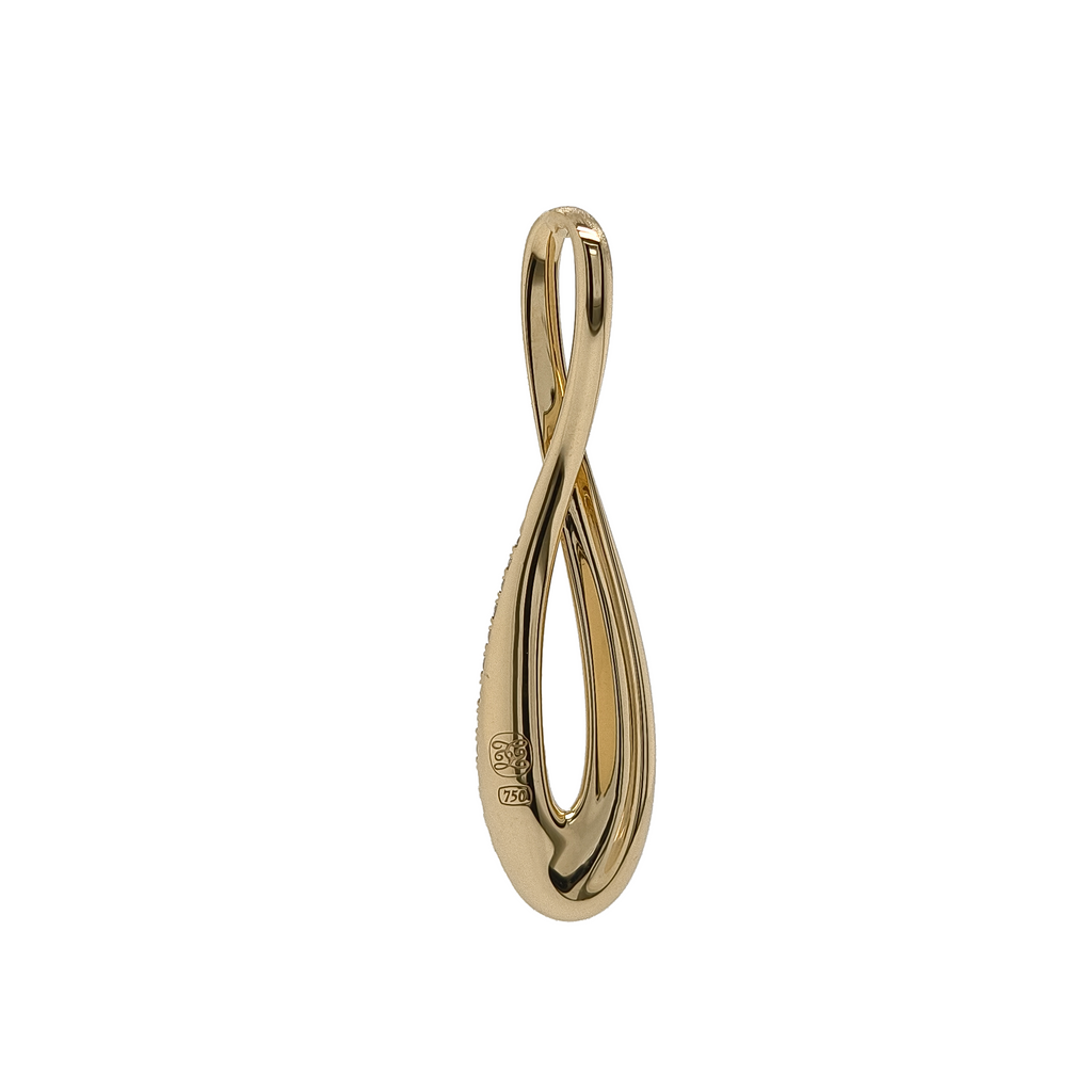 18KT Yellow Gold Diamond  Fox Pendant