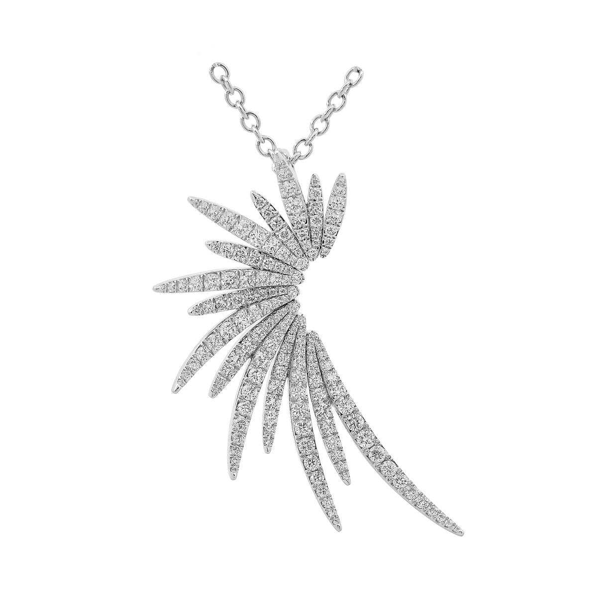18KT White Gold Diamond Pendant